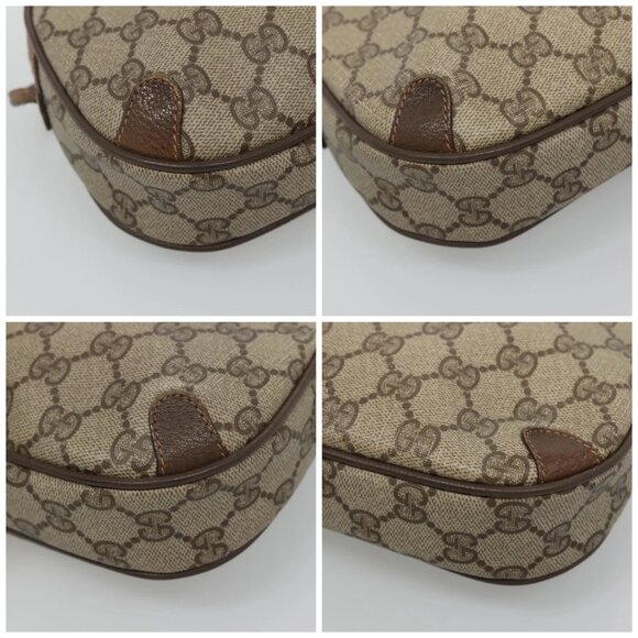 GUCCI GG Supreme Web Sherry Line Shoulder Bag PVC Beige Green Red Auth BA508 - Picture 16 of 16